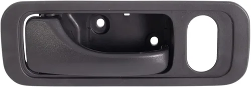 Vista 99 de TRQ Manija de puerta interior delantera izquierda cromada y negra para el lado del conductor compatible con Ford F-150 2012-2014