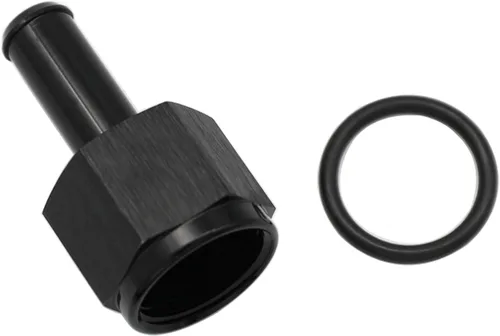 Vista 27 de Recta 6AN hembra giratoria a 1/4 "empuje en manguera adaptador de montaje de púas aluminio negro