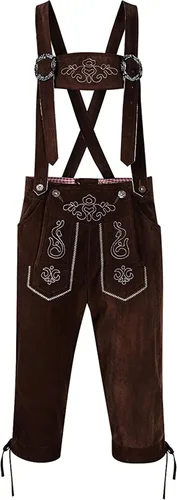 Vista 2 de GloryStar Lederhosen - Pantalones de cuero para hombre alemán bávaro para el Oktoberfest