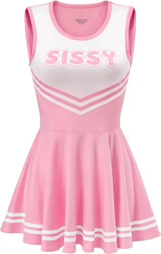 Vista 5 de Littleforbig Minivestido sin mangas para mujer, diseño de animadora