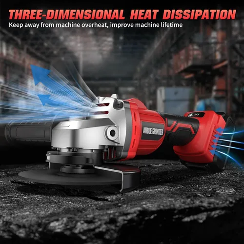 Vista 6 de Amoladora angular de 4-1/2 pulgadas inalámbrica compatible con batería Milwaukee de 18 V/M18, amoladora eléctrica de 6 velocidades variables
