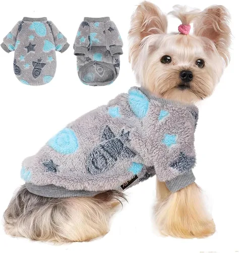 Vista 14 de Suéteres para perros pequeños, niña, perro macho, suéter, forro polar suave, ropa de invierno para mascotas, niño, niña, sudaderas de felpa, Negro