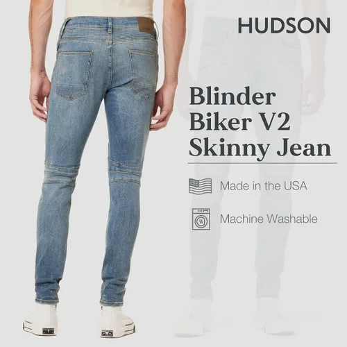 Vista 3 de HUDSON Men's The Blinder V.2 Skinny Biker Jean Rp
