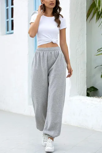 Vista 5 de Ru Sweet - Pantalones deportivos holgados para mujer con bolsillos y talle alto para yoga y gimnasio