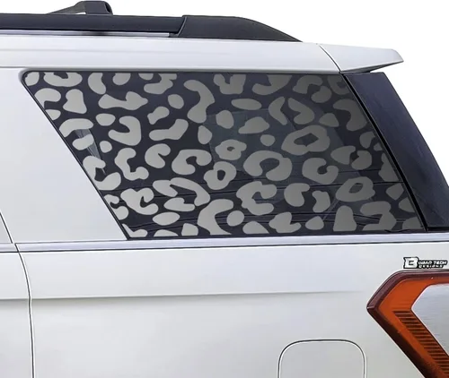 Vista 12 de BOGAR TECH DESIGNS Vinilo adhesivo precortado para ventana con diseño de vaca, calcomanías compatibles con Ford Expedition MAX 2018-2023, negro mate