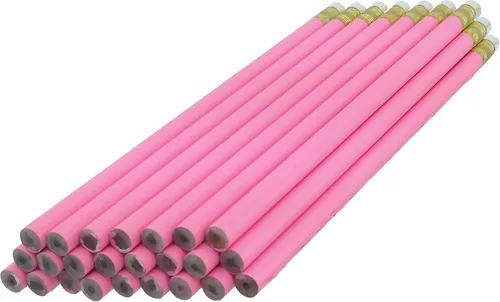 Vista 2 de ezpencils - Lápices de barril rosa con borrador blanco, paquete de 36 unidades, borrador sin manchas, plomo HB # 2, sin afilar, sin
