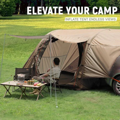 Vista 2 de Inflatable SUV Tents for Camping, Easy Set up Car Tailgate Tent Waterproof with Tarps Portable Car Tents with 2 Doors for SUV MPV