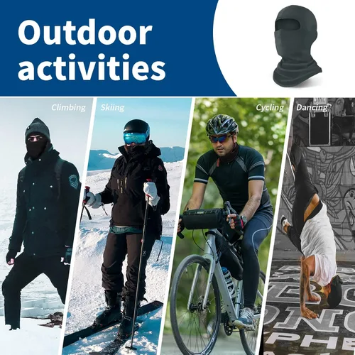 Vista 5 de YESLIFE Máscara de esquí, máscara facial para hombres y mujeres, esquí, snowboard, motocicleta, protección UV y protección contra el viento