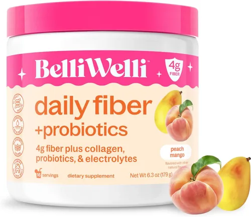 Vista 13 de BelliWelli Suplemento de fibra para mujeres y hombres – Polvo de fibra diaria premium de acacia orgánica con colágeno añadido, electrolitos