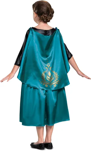Vista 2 de Disfraz de Disney Frozen 2 Anna para niñas vestido clásico y atuendo de capa