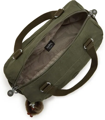 Vista 3 de Kipling Bolso de mano Flora para mujer, ligero, bolso de viaje de nailon, tono verde jade