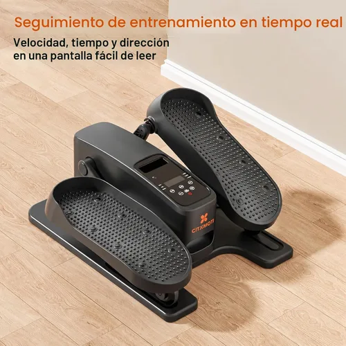 Vista 7 de Máquina elíptica de ejercicio debajo del escritorio, ejercitador de pedal sentado silencioso para personas mayores, ejercitador elíptico de piernas