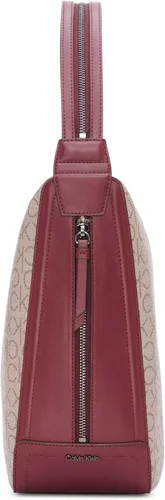 Vista 5 de Calvin Klein Mochila convertible Moss y bolso de hombro Hobo, AlmendraGris TopoRojo Profundo