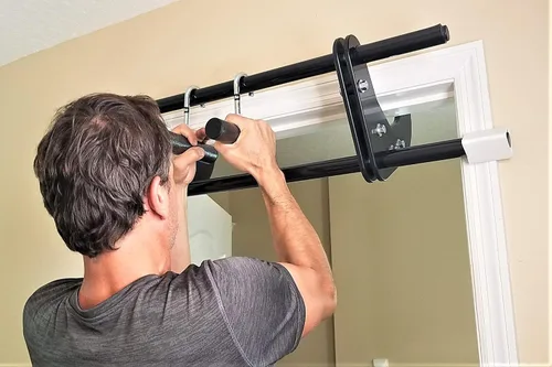 Vista 9 de FitBar Barra de dominadas para puerta Barra de barbilla Gimnasio en casa Entrenador de la parte superior del cuerpo Entrenador de fitness