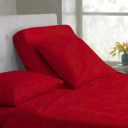 Vista 14 de Base de cama ajustable – Juego de sábanas de cabeza dividida superior tamaño Queen – Sábanas de 100% algodón egipcio sólido color azul aguamarina