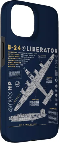 Vista 3 de iPhone 15 B-24 Liberator Consolidated Aircraft B24 Bomber Vintage Case