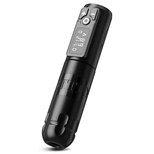 Vista 17 de Ambition Soldier - Bolígrafo rotativo de batería para tatuajes con cartucho, máquina de tatuaje con motor sin núcleo de 2400 mAh, fuente
