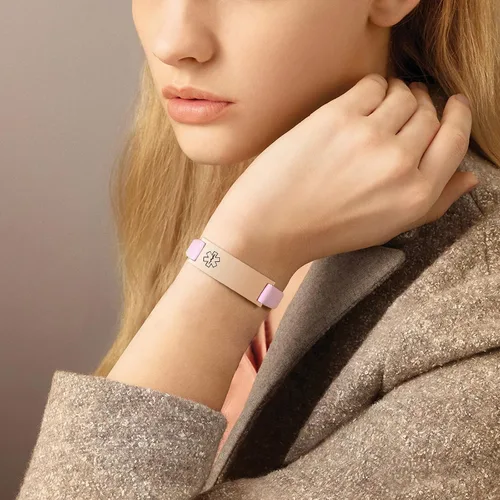 Vista 32 de MPRAINBOW Pulsera de alerta médica personalizada para mujer, correa de reloj de cuero genuino, grabado de doble cara, diabetes, epilepsia, joyería