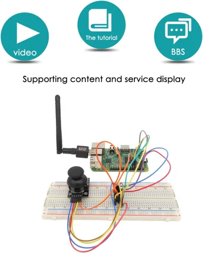 Vista 4 de Adeept GPIO cable de Ultimate principiantes Kit de aprendizaje para Raspberry Pi 3 2 Modelo B/B + Python ADXL345 DC Motor