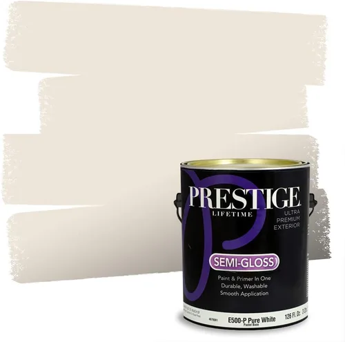 Vista 179 de PRESTIGE Pinturas Pintura Exterior e Imprimación en Uno, 1 Galón, Mate, Combinación Comparable de Sherwin Williams* Black Magic* SW6991-PCM