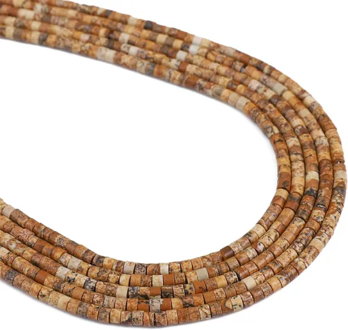 Vista 17 de BEADIA Cuentas Espaciadoras de Jade Natural Africano Planas Redondas Sueltas para Hacer Joyas con Abalorios 3mmx2mm 38cm