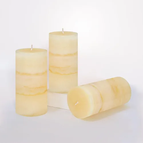 Vista 31 de Velas aromáticas de pilar FLAVCHARM de larga duración, sin goteo, rojas, 3x4 pulgadas