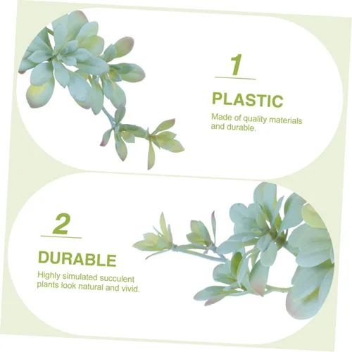 Vista 7 de Plantas artificiales vívidas pequeñas para decoración falsa de mesa del hogar, fácil cuidado decorativo