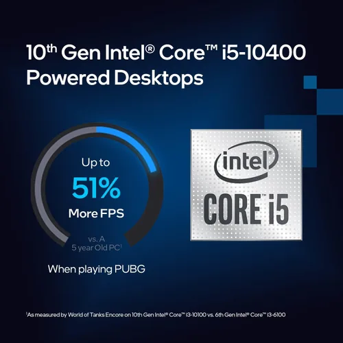 Vista 9 de Intel Core i5-10400 Procesador de escritorio 6 núcleos hasta 4.3 GHz LGA1200 (chipset Intel serie 400) 65W, número de modelo: BX8070110400