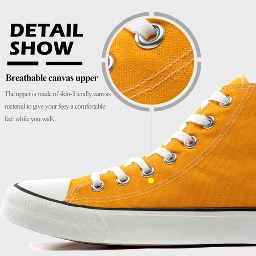 Vista 2 de LUMUBBY Zapatos de lona para mujeres y hombres, tenis de lona con cordones, tenis de lona a la moda, zapatos clásicos casuales para caminar, cómodos