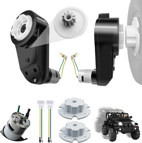 Vista 8 de JRRXM 2 unidades de alta velocidad 24V RS555 35000RPM engranajes de acero rápido caja de cambios para ruedas eléctricas actualización de motor