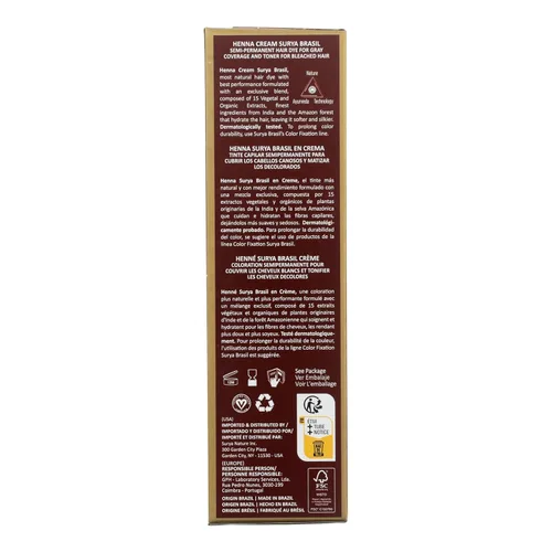 Vista 3 de Crema de caoba de henna Surya Nature, Inc 2.37 oz Crema