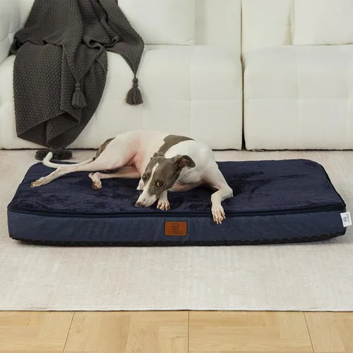 Vista 7 de LIORCE Cama grande para perros de espuma viscoelástica, camas ortopédicas de 4 pulgadas de grosor para perros grandes, cama impermeable para perros