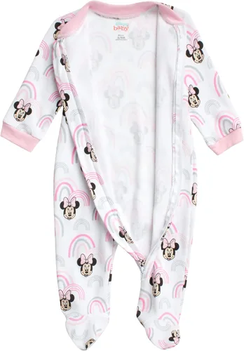 Vista 4 de Disney Mameluco de Minnie Mouse para bebé niña paquete de 2 mamelucos con pies 0-9 meses