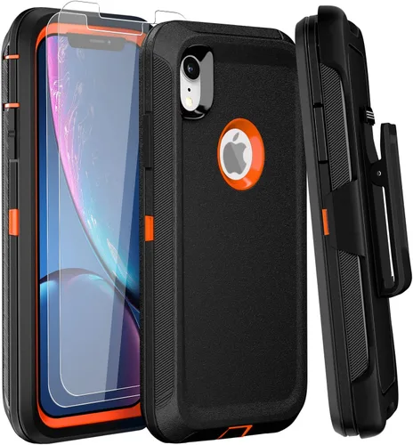 Vista 39 de Funda para iPhone 14 Pro Max de 6.7 pulgadas con clip para cinturón con 2 protectores de pantalla, 2 protectores de lente de cámara, cubierta
