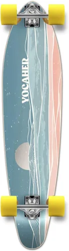 Vista 13 de Yocaher Earth Series - Patinetas completas Longboard con BlackWidow Premium 80A Grip Tape Aluminio Truck ABEC-9 Rodamiento 2.756 in Ruedas