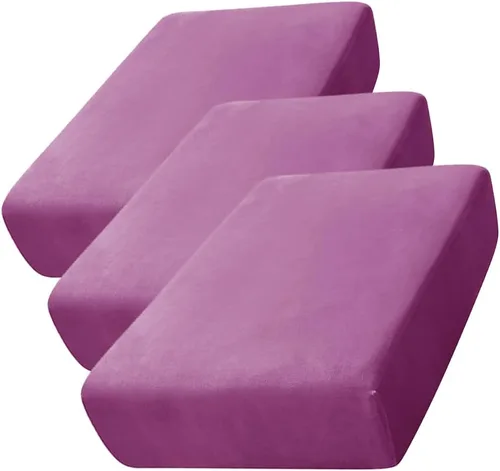Vista 13 de CONRUSER Funda de cojín elástica de terciopelo suave, funda de cojín de felpa de terciopelo suave, fundas de sofá, protector de muebles con parte
