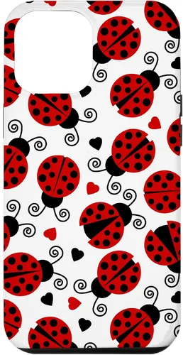 Vista 26 de Carcasa para iPhone 17 de mariquitas y corazones