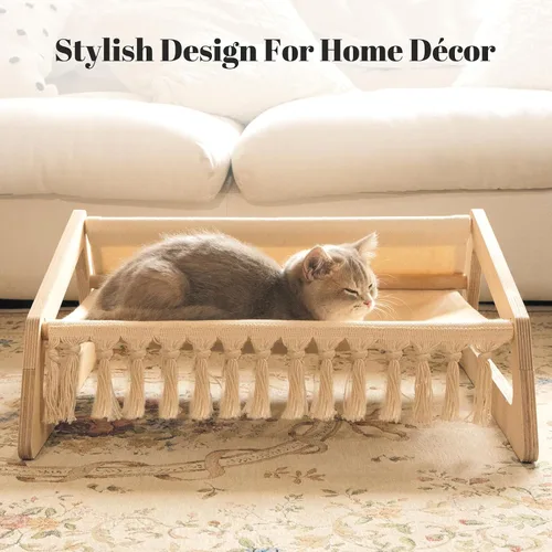 Vista 2 de CHEERHOME PETS Hamaca refrescante para gatos con funda extraíble lavable, sofá para mascotas, sofá para gatos de interior, silla elevada de gatito