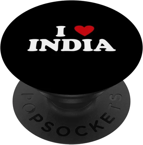 Vista 6 de Country Heart Pride - Funny I Love India PopSockets MagSafe PopGrip for iPhone