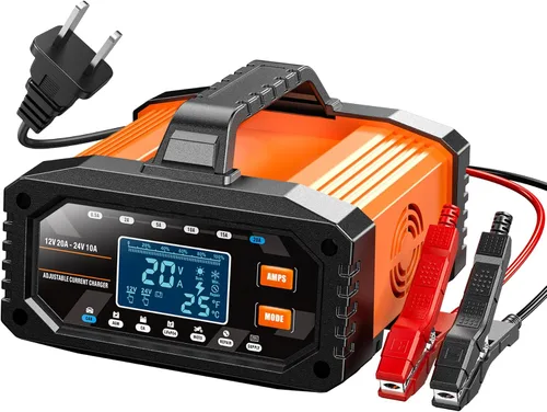 Vista 11 de Cargador de batería LiFePO4 de 14.6V 10A para baterías de fosfato de hierro y litio de 12 V, carga rápida, alta eficiencia, indicador LED, diseño