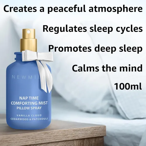 Vista 2 de Almohada en aerosol calmante y relajante Almohada de lino niebla vainilla cedro aceites esenciales Alivio del estrés Aromaterapia Dormir Dormir