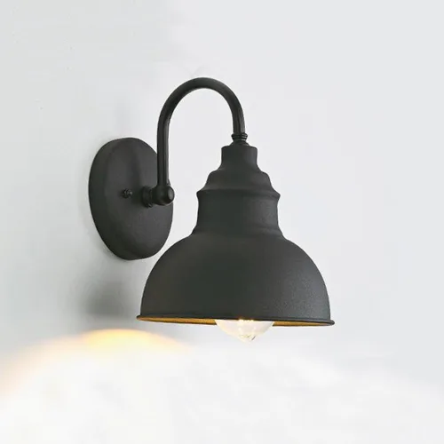 Vista 9 de Aplique de pared Exterior Vintage de Cuello de cisne E26/E27, apliques de Hierro inoxidable, luminarias impermeables Amen, para puerta o terraza