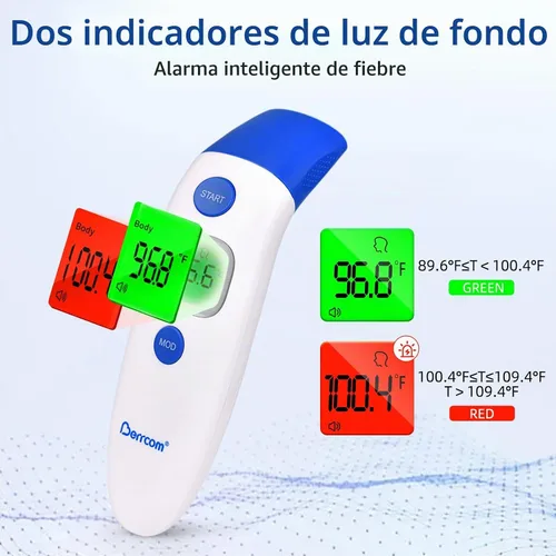 Vista 4 de Berrcom - Termómetro 3 en 1 para frente y oído para adultos y niños