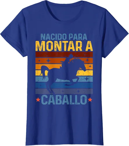 Vista 12 de Horse Rider Equestrian Riding Nacido Camiseta Para Montar A Caballo Negro