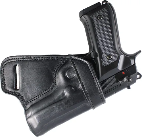 Vista 25 de YT HOBBY Funda de Pistola de Cuero Artesanal Premium SOB (Small of Back)