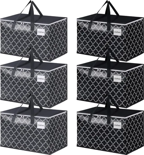 Vista 17 de Bolsas de mudanza extra grandes, bolsas de almacenamiento resistentes con cremallera superior y asas resistentes, suministros de mudanza