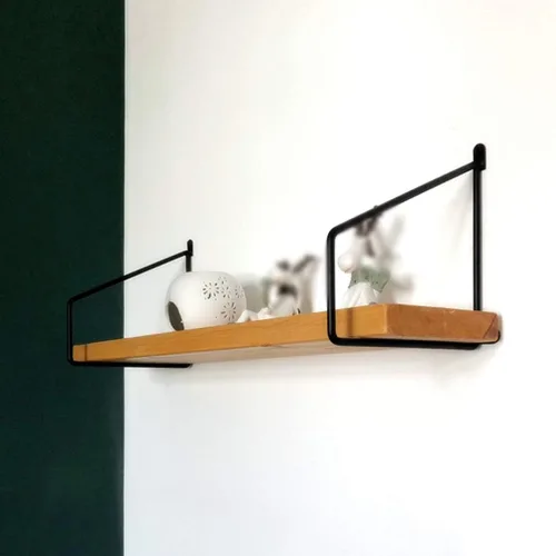 Vista 8 de Soporte de estante triangular flotante rústico para colgar en la pared, soportes de estante de hierro de metal resistente para colgar en la pared