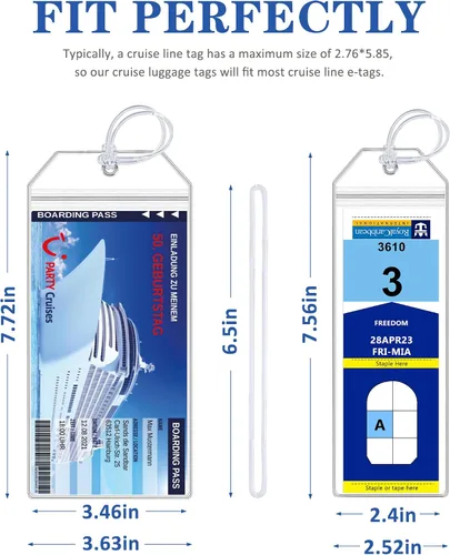 Vista 8 de SEAVILIA - Etiqueta de equipaje para embarcaciones de crucero para NCL Princess Carnival Cruise, etiquetas de equipaje (paquete de 10 unidades)