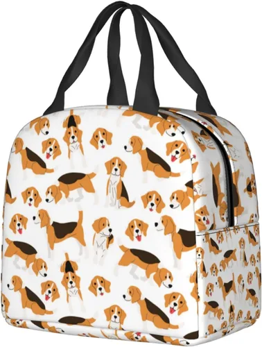 Vista 2 de Beagle - Bolsa de almuerzo para perros, aislada, resistente al agua, reutilizable, para viajes de picnic