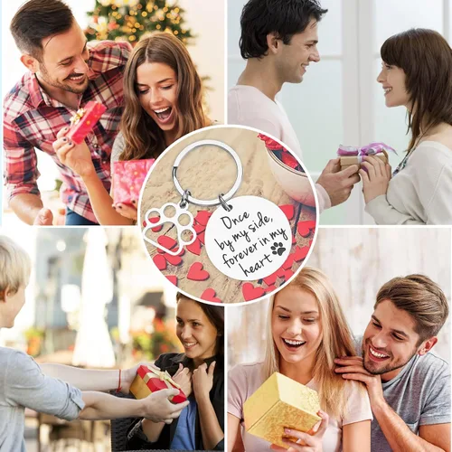 Vista 7 de LWZHLED Llavero para mujer, divertidos llaveros con llavero de metal para novia y novio, mascota